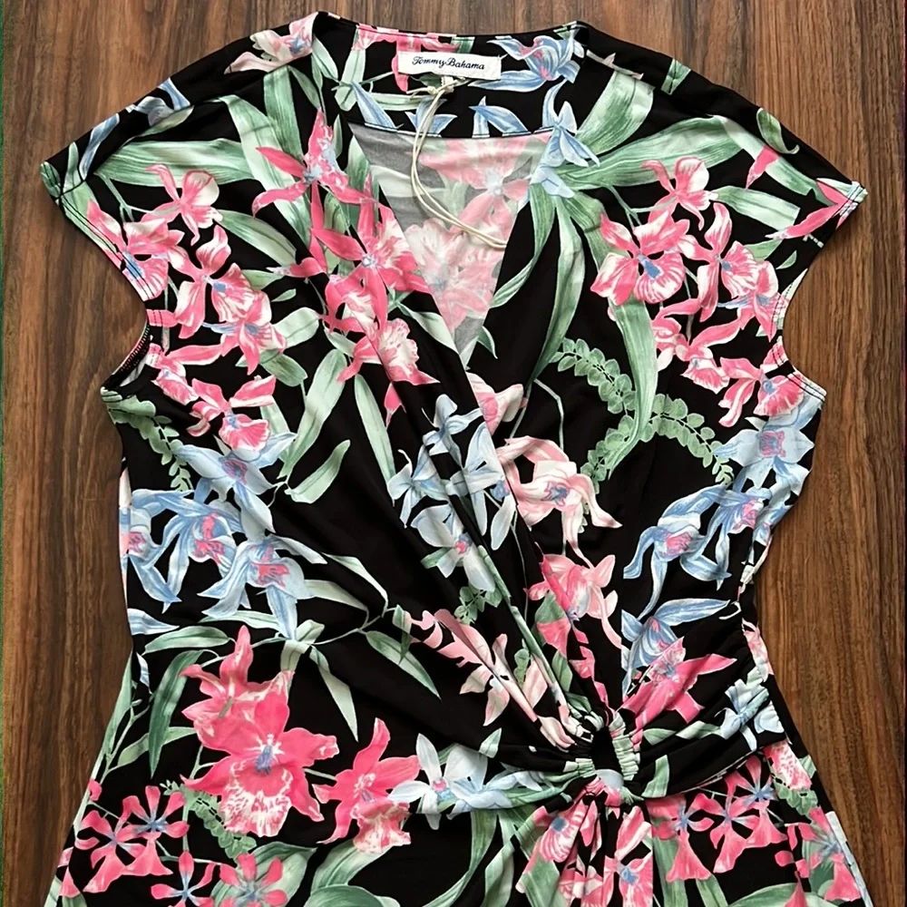 Tommy Bahama Clara Orchid Isle Faux Wrap Dress - Picture 5 of 12